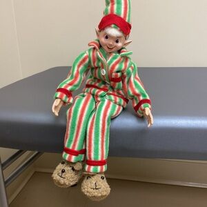 Festive Red and Green Doll with Accessories